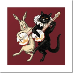 White Rabbit, Black Cat Posters and Art